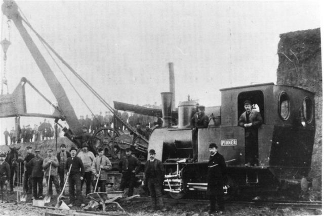 Pioner under anlæg på Østerport Station 1910 - 13 for N. C. Monberg