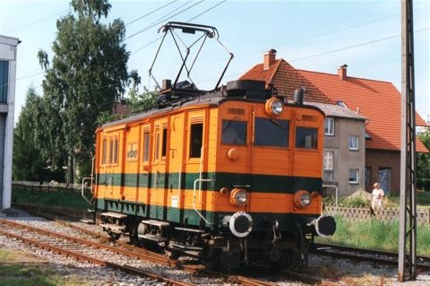 Extertalbahns godstogslokomotiv i Extertal også kladet Bösingfeld 1995.