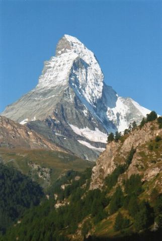 Matterhorn (4478 meter) set fra Zermatt. 2009.