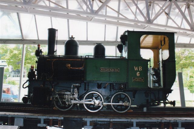 WB 6, Waldenburg. Typen er G 3/3, og lokomotivet er bygget 1912. Foto på Trafikmuseet i Luzern 2012.