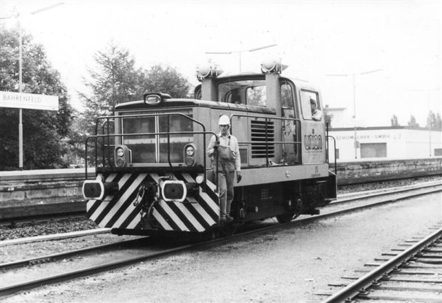 Lokomotivet i nærbillede lige syd for Bahrenfeld S-station.