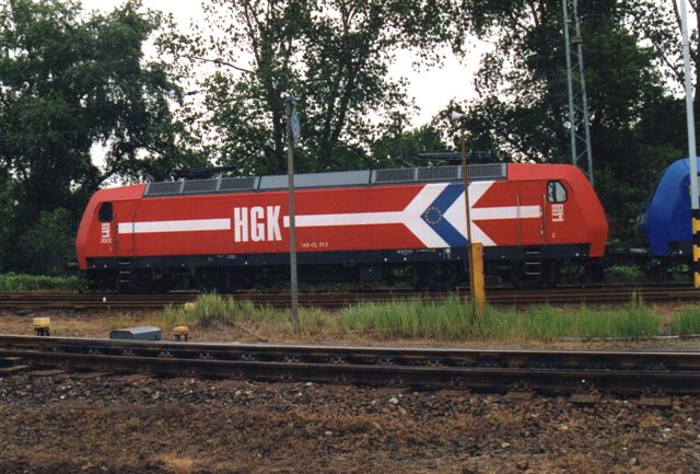 2005 holdt HGK 145-CL 012 hvil op Hohe Schaar. HGK er Kølns Havne- og godsbaner.