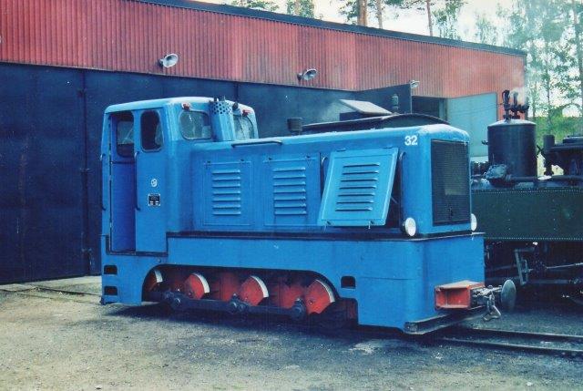 Ohs Bruk 32, VEB LKM =/1960 type V10C. Den kom fra samme polske sukkerfabrik som det polske Lok. Foto 2008.