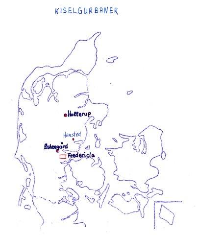 Områder i Danmark, hvor der har været gravet kiselgur.